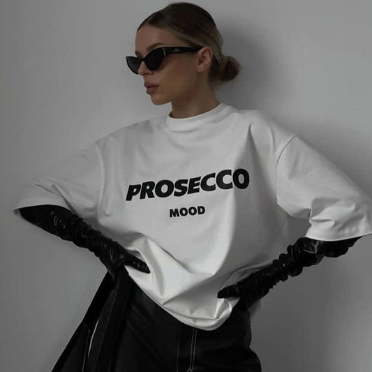 ProseccoMood - Oversize skjorte i ren bomuld