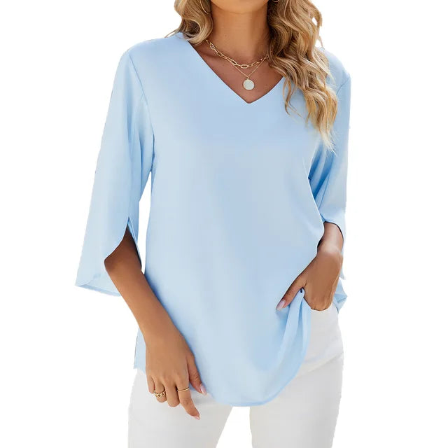 Sophie™ - Bluse med V-hals