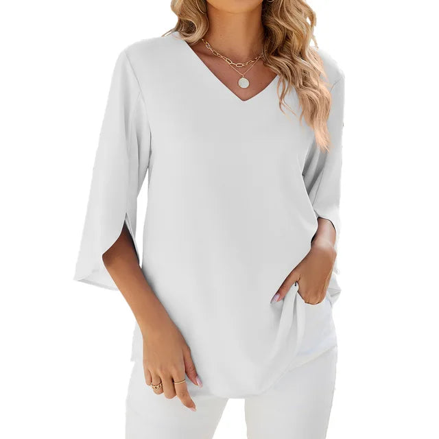 Sophie™ - Bluse med V-hals