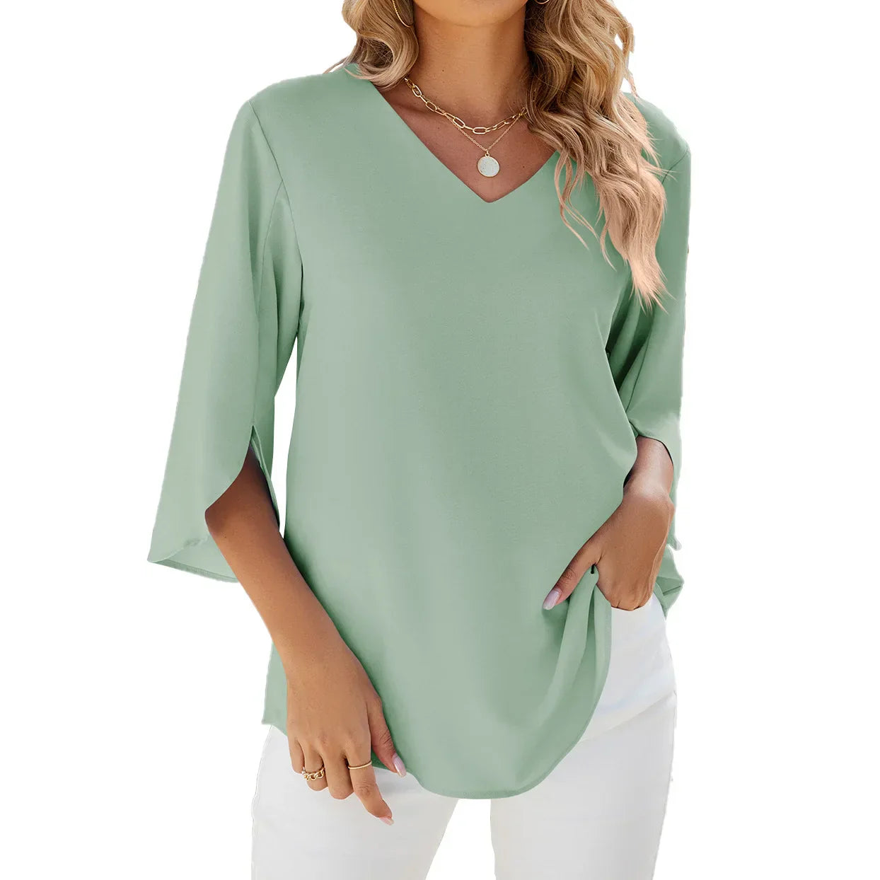 Sophie™ - Bluse med V-hals