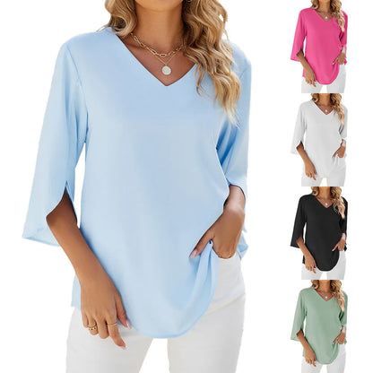 Sophie™ - Bluse med V-hals